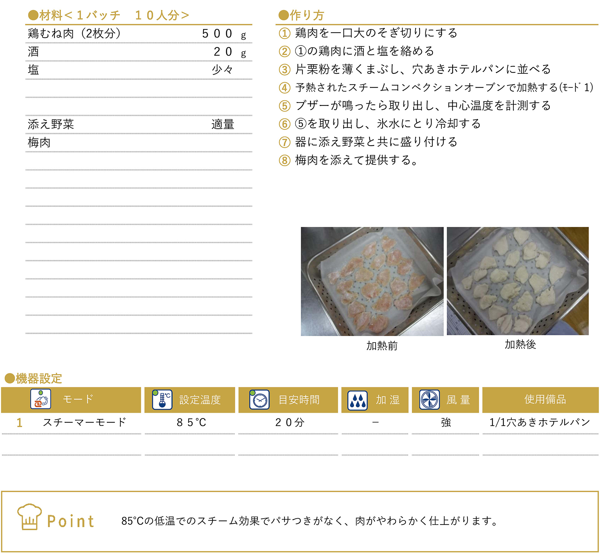 水晶鶏　梅肉添えのレシピ