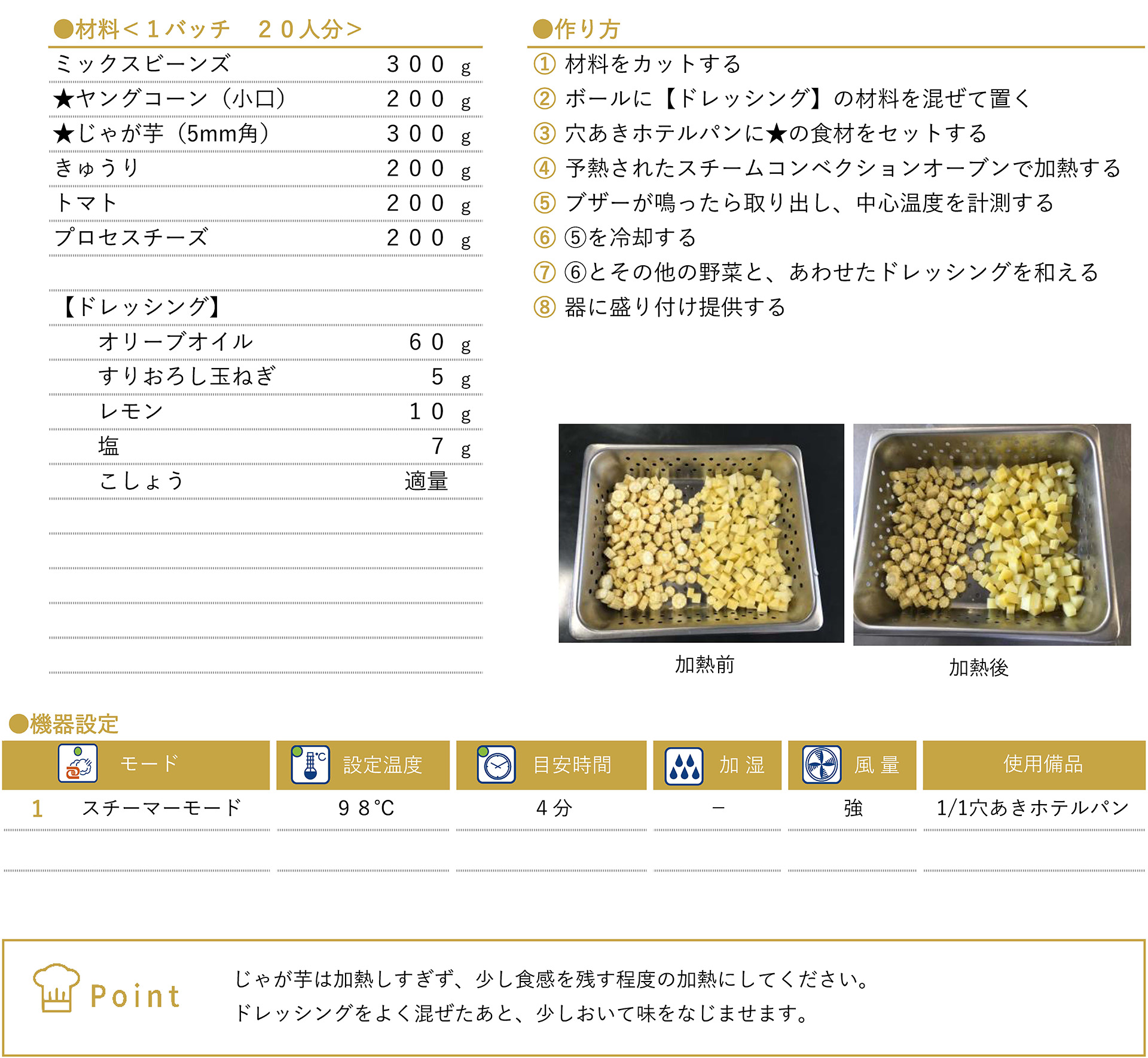 ミックスビーンズのサラダのレシピ