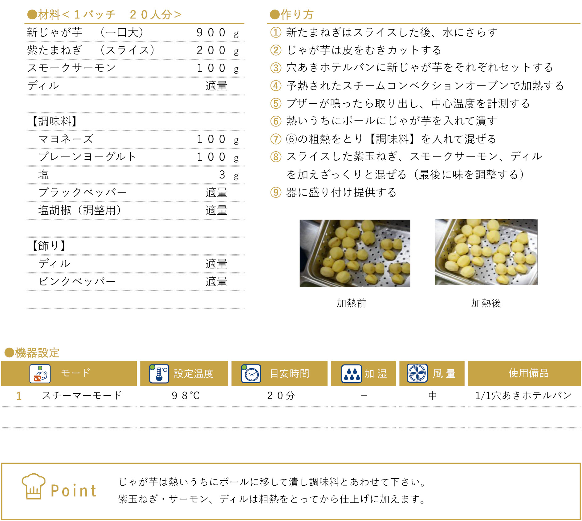 ディル風味の新じゃがサラダのレシピ