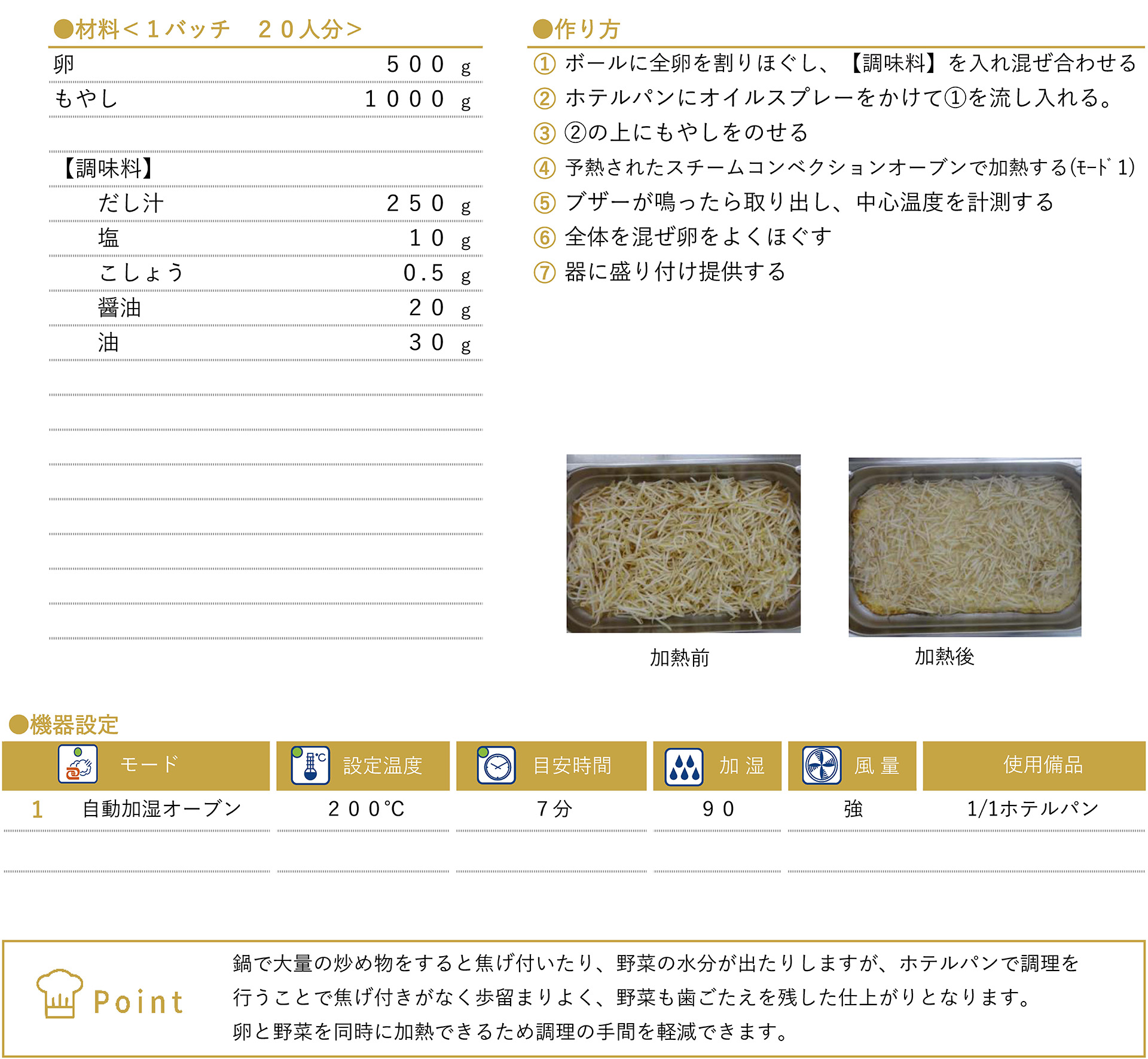 もやしと玉子の炒め物のレシピ