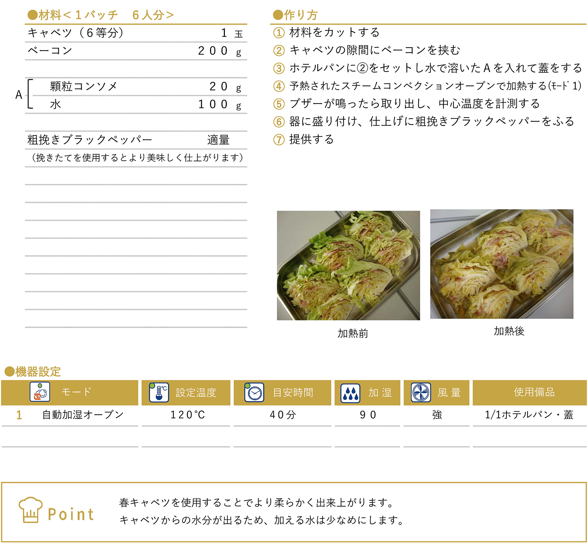 まるごと春キャベツのコンソメ煮のレシピ