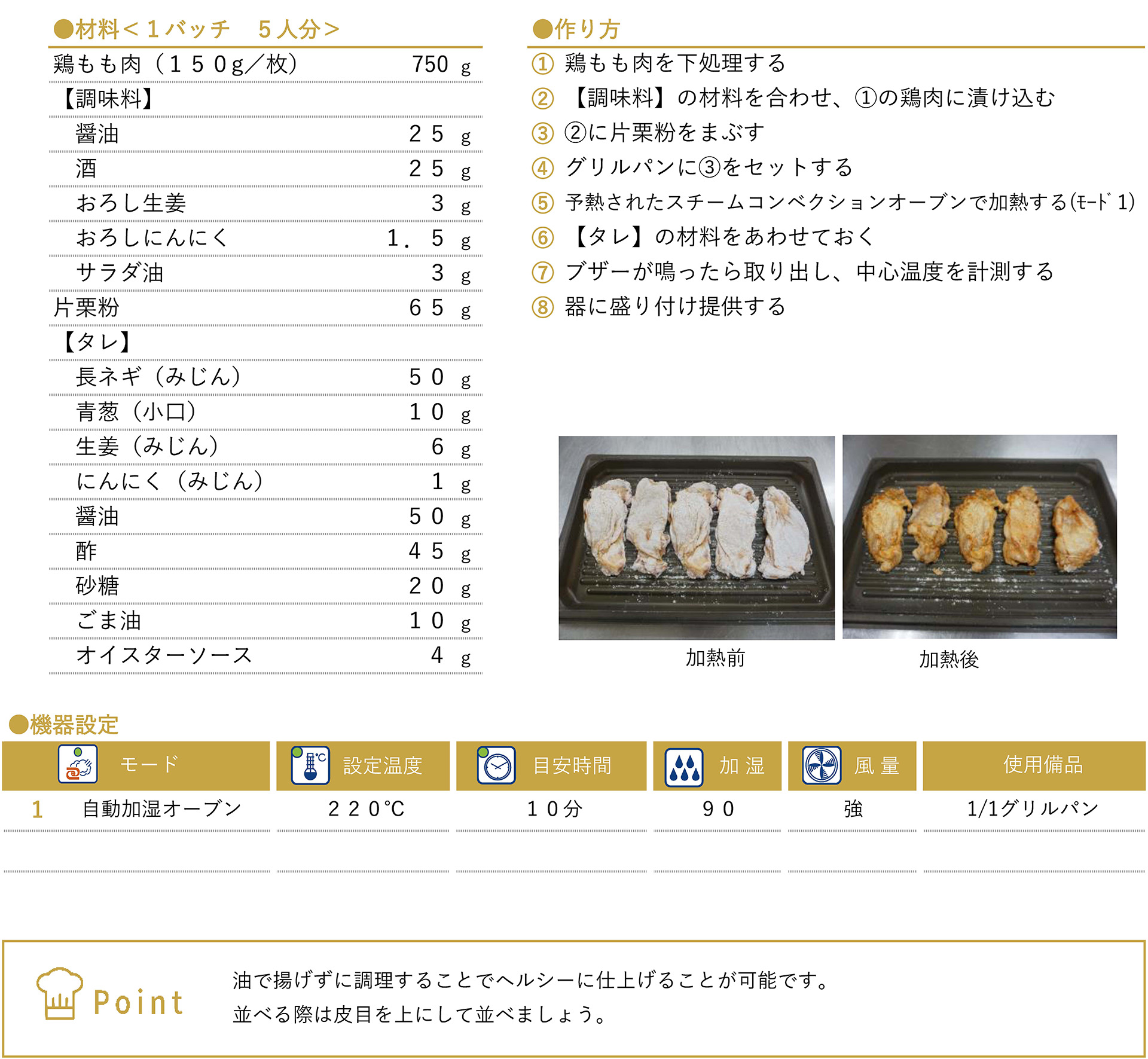 揚げない油淋鶏のレシピ