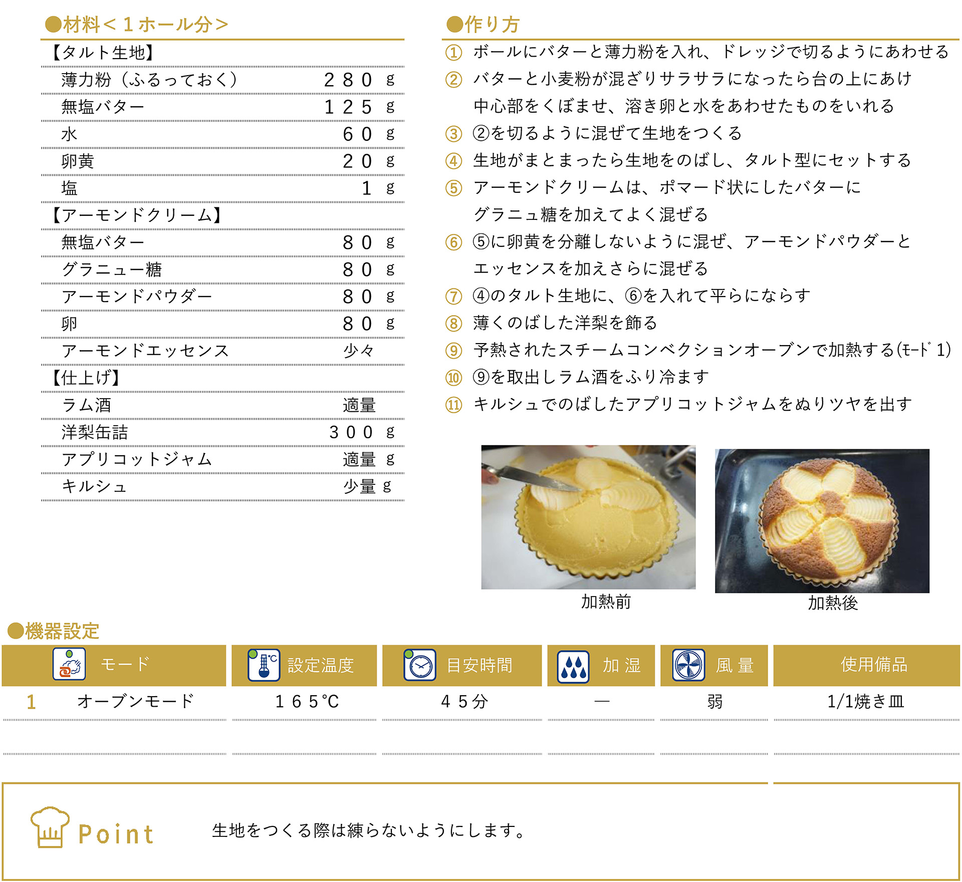 洋梨のタルトのレシピ