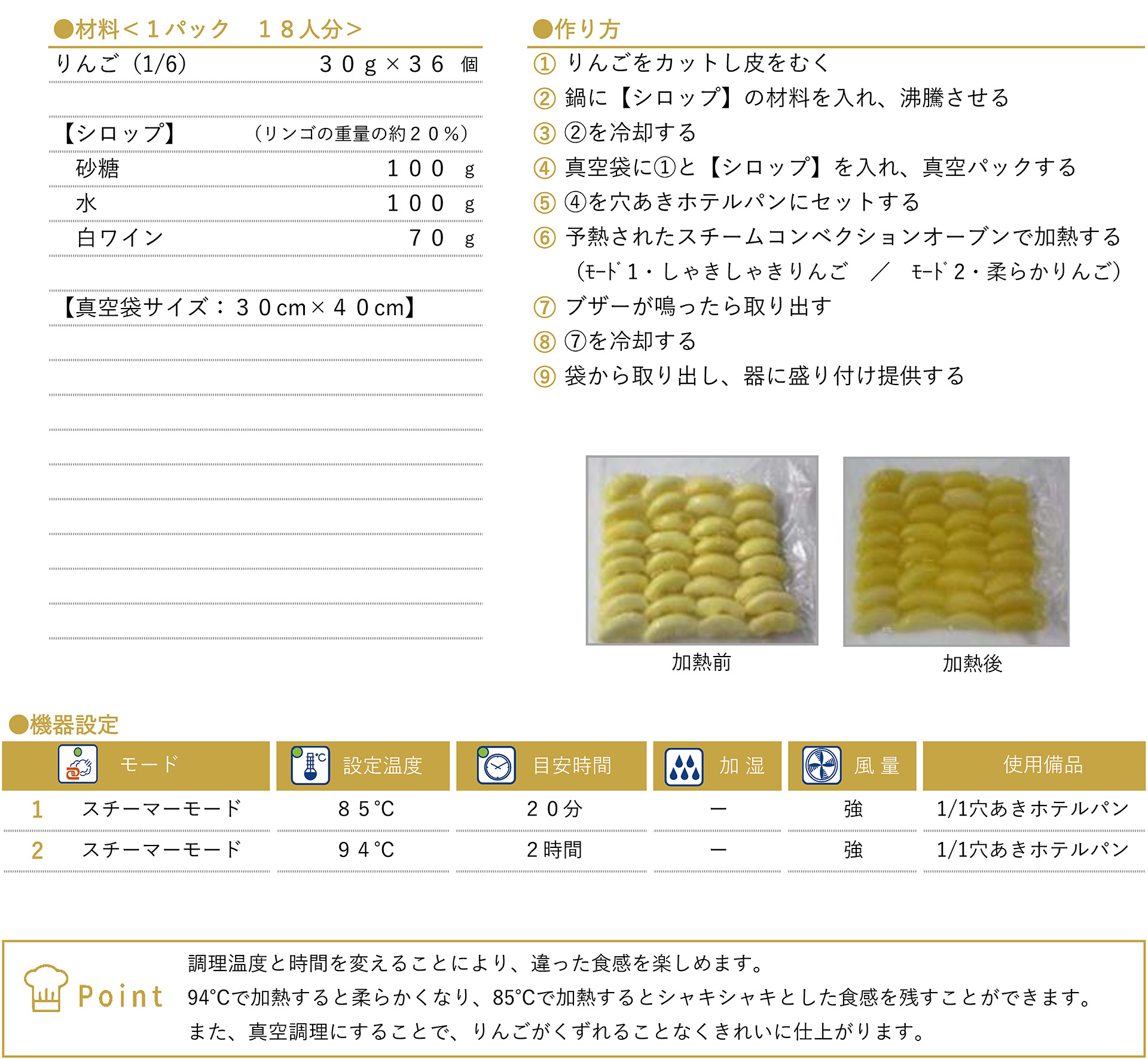 りんごのコンポートのレシピ